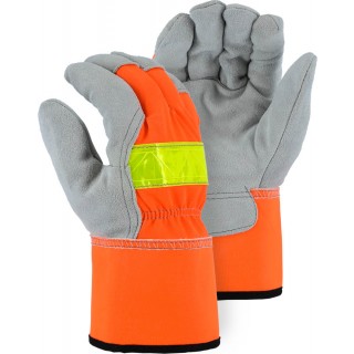 1954T Majestic® Glove Winter Lined Cowhide Leather Palm Work Glove with High Visibility Back